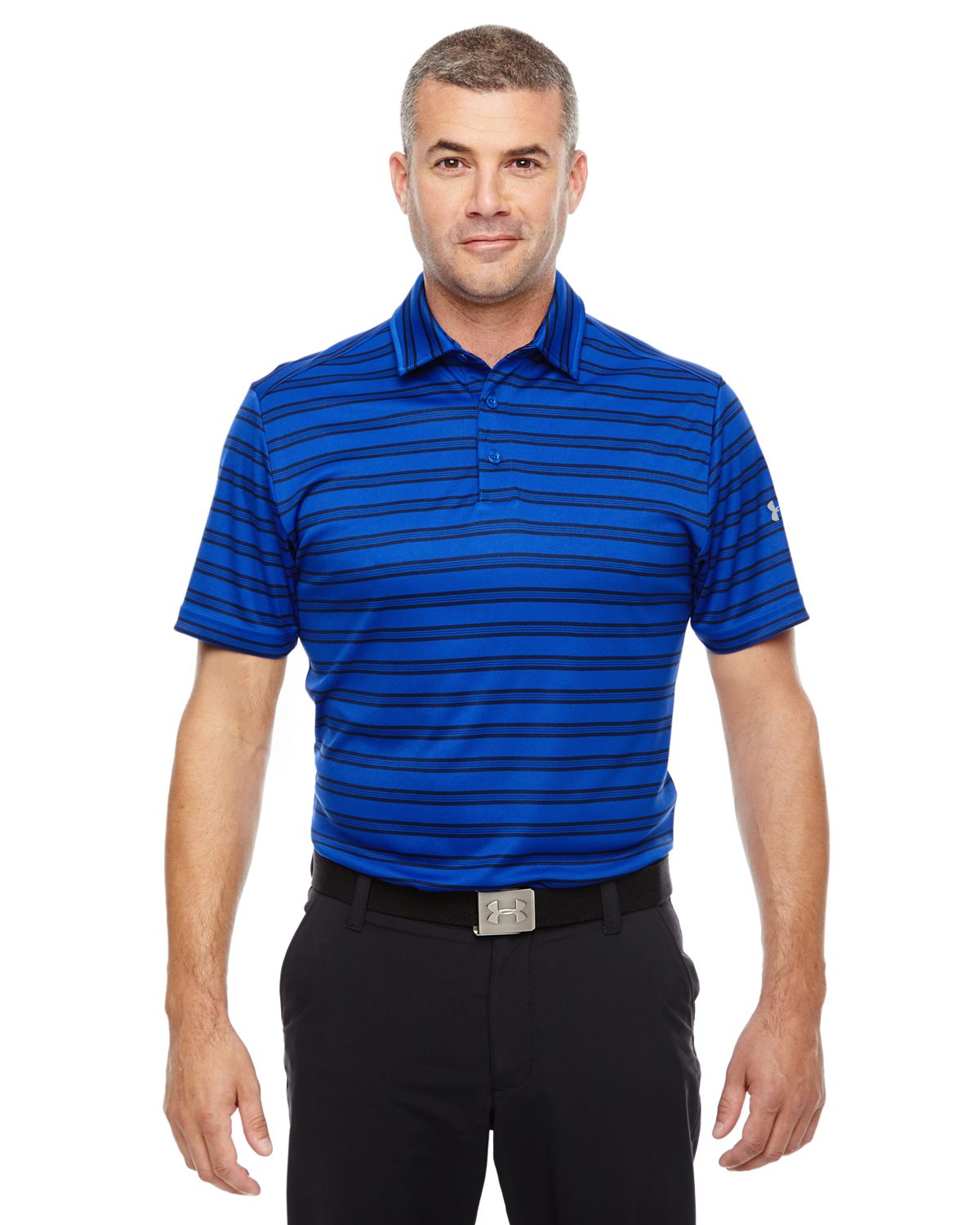 MENS UA TECH STRIPE POLO